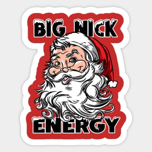 Big Nick Energy Retro Santa Sticker